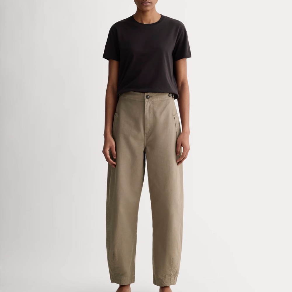 Everlane Olive Wide-Leg Trousers